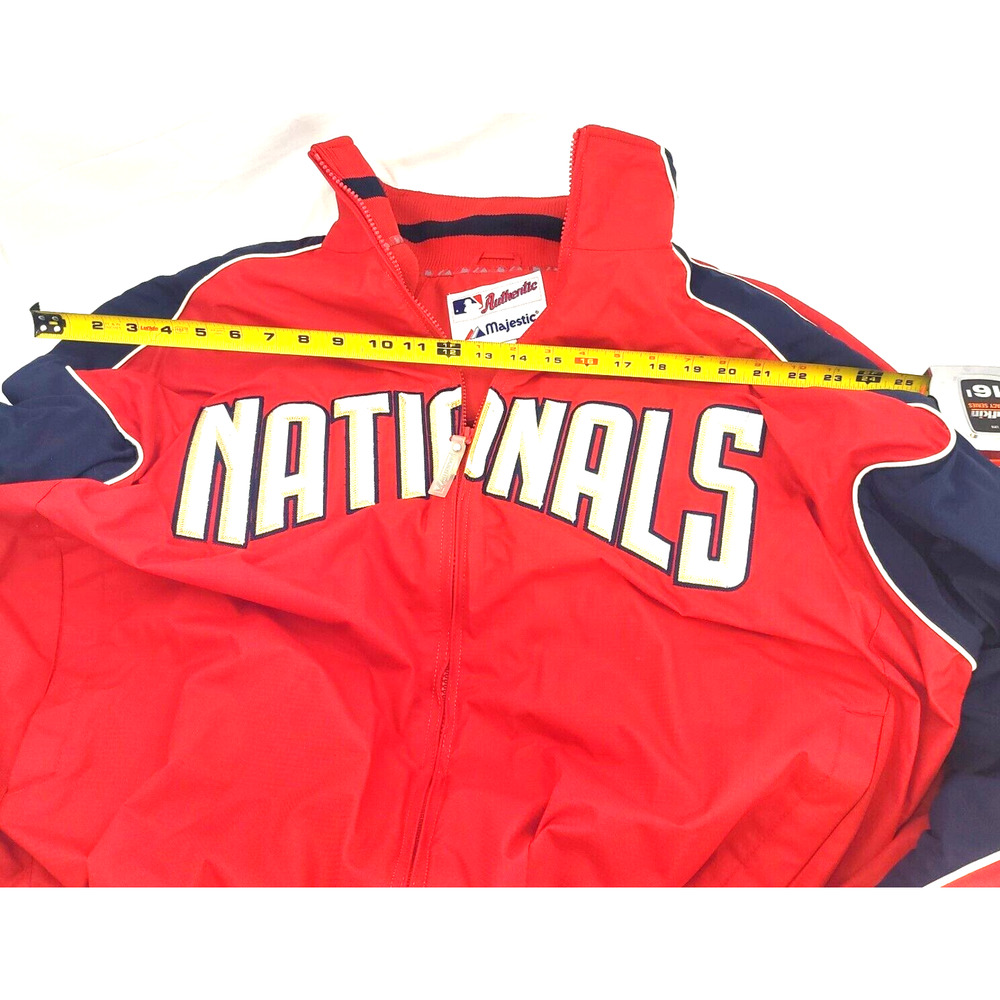 Majestic Authentic DC Nationals Mens XL Jacket Red Blue Full Zip Gently Used - Picture 4 of 15